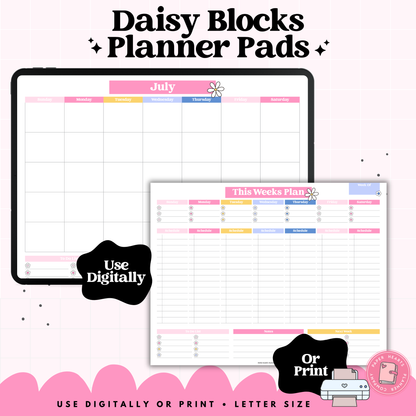 Daisy Blocks Planner Pad