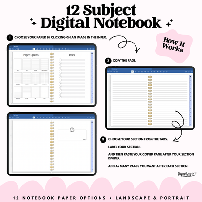 Daisy Bows Digital Notebook