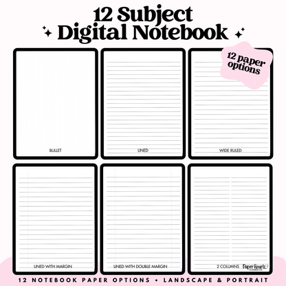 Daisy Bows Digital Notebook