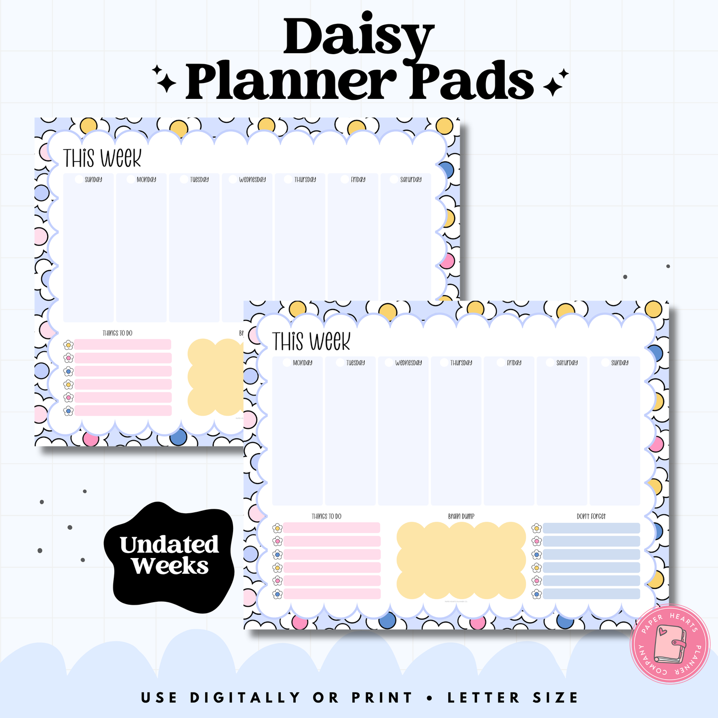 Daisy Planner Pad
