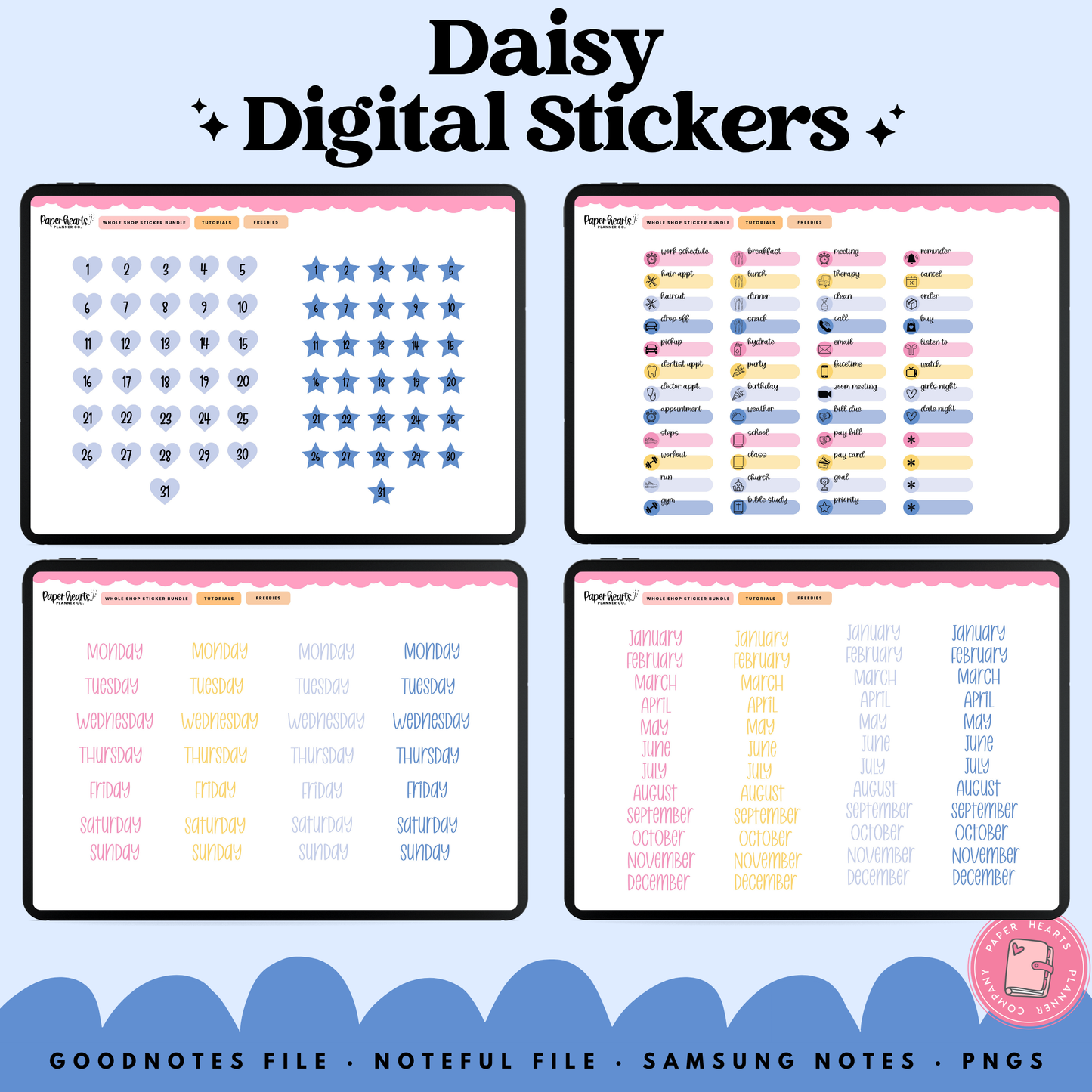 Daisy Stickers - Full Set
