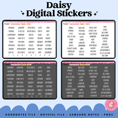 Daisy Stickers - Full Set
