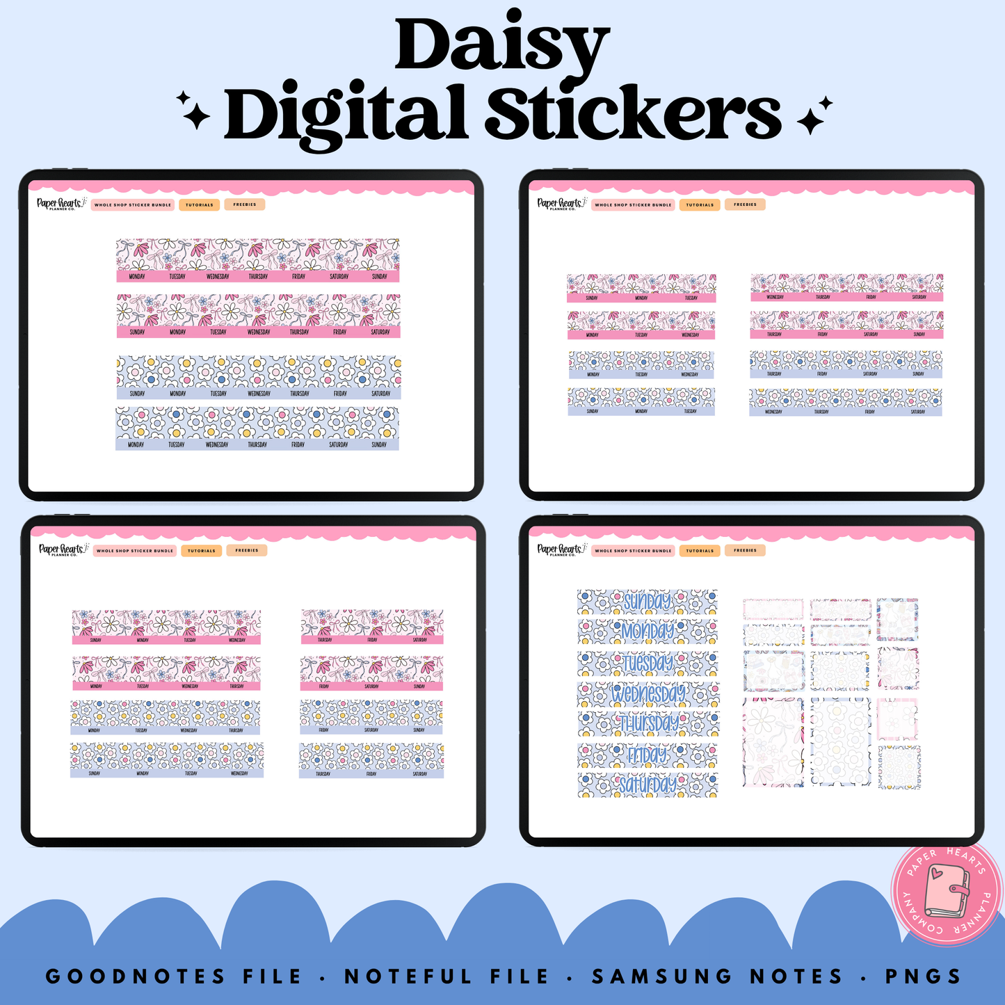 Daisy Stickers - Full Set