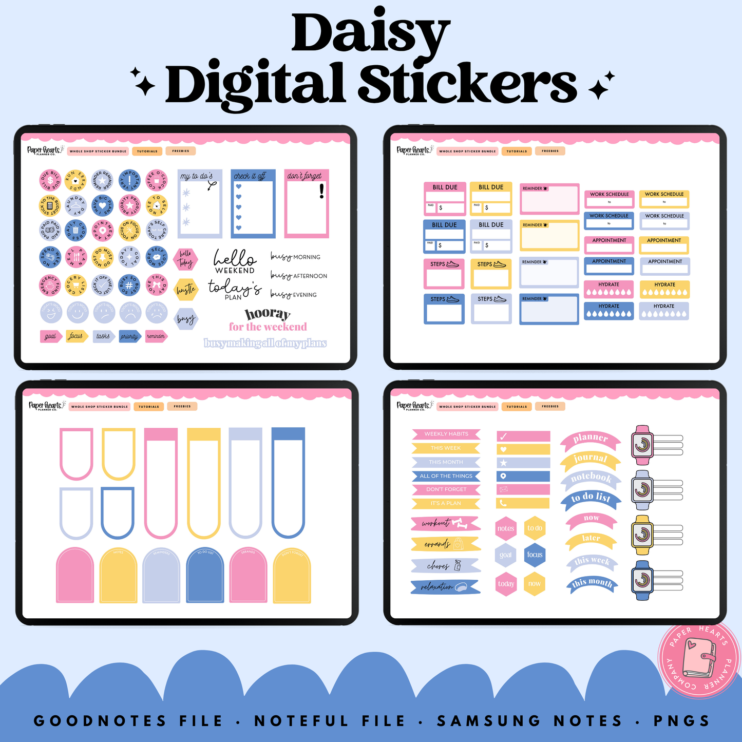 Daisy Stickers - Full Set