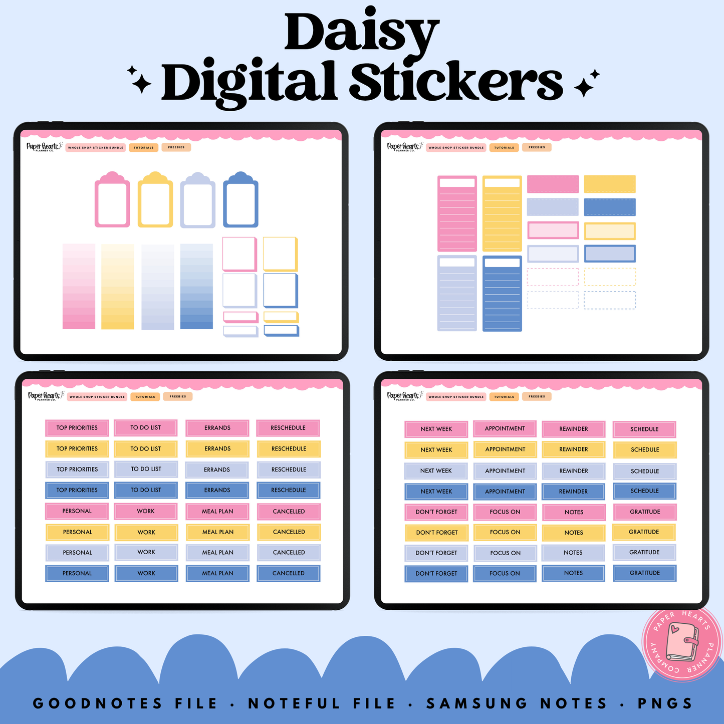 Daisy Stickers - Full Set