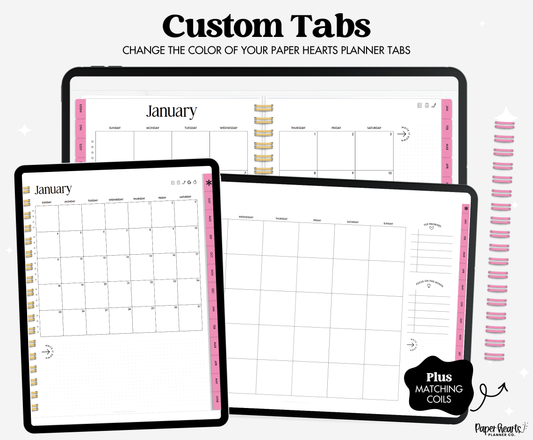 Dark Pink Spring Reading Tabs