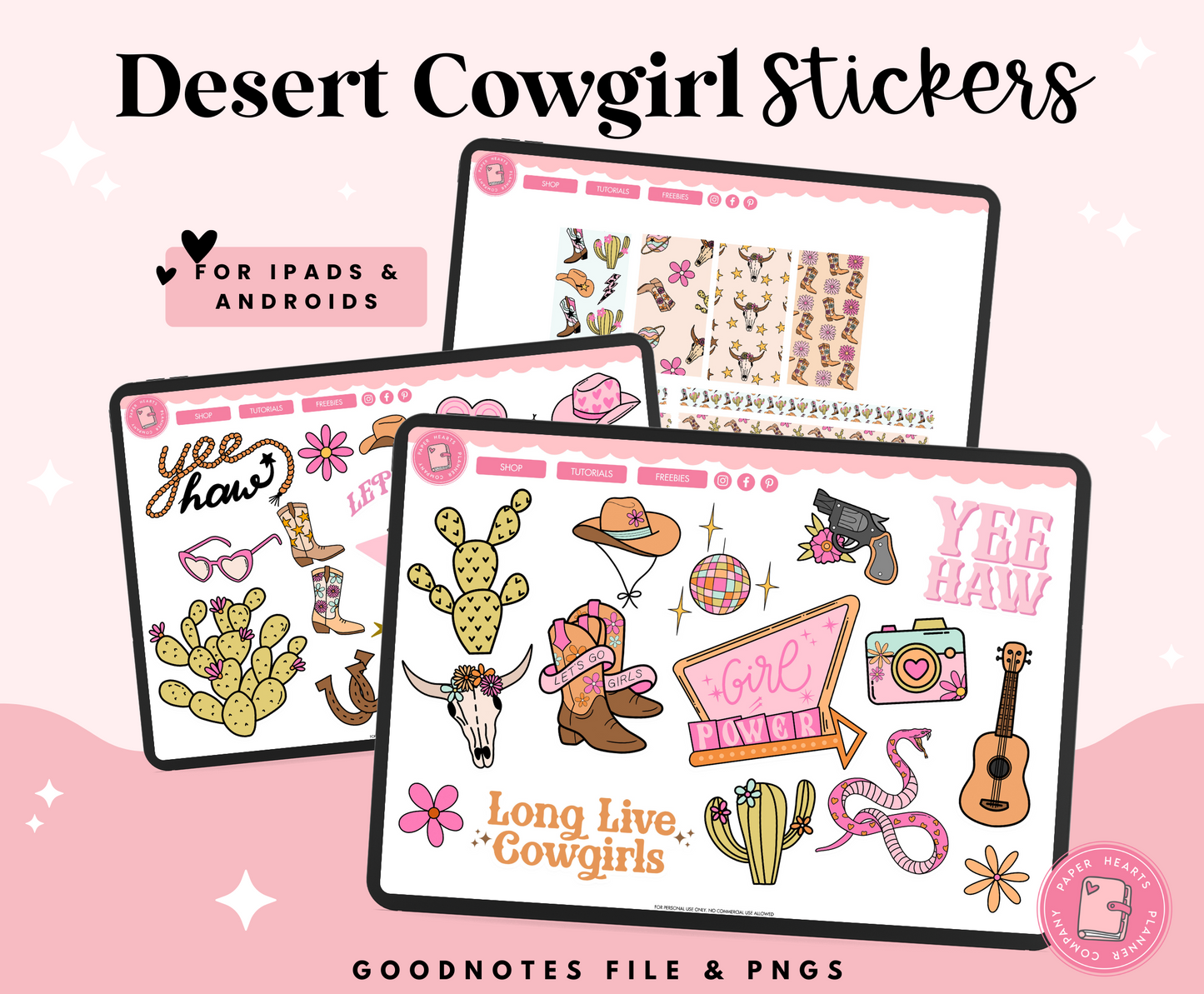 Desert Cowgirl Stickers