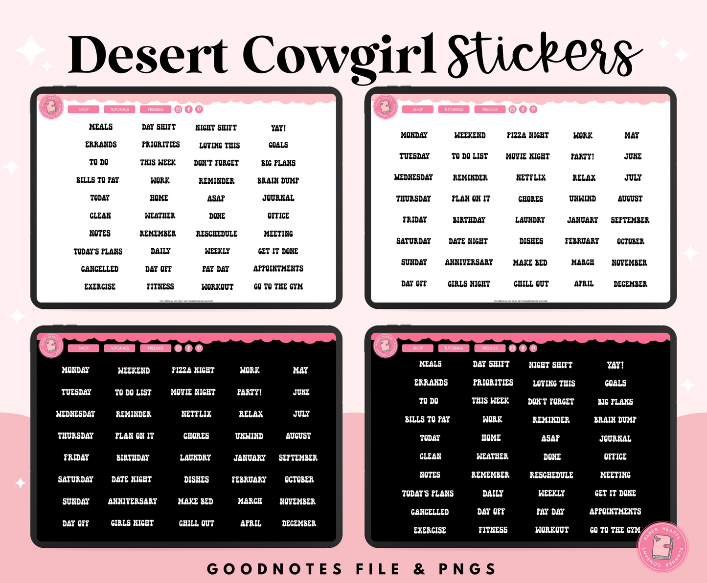 Desert Cowgirl Stickers