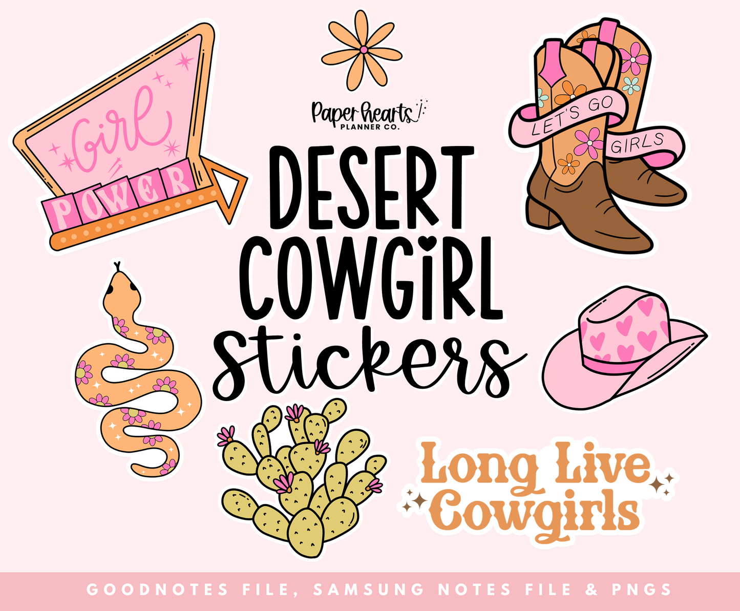 Desert Cowgirl Stickers