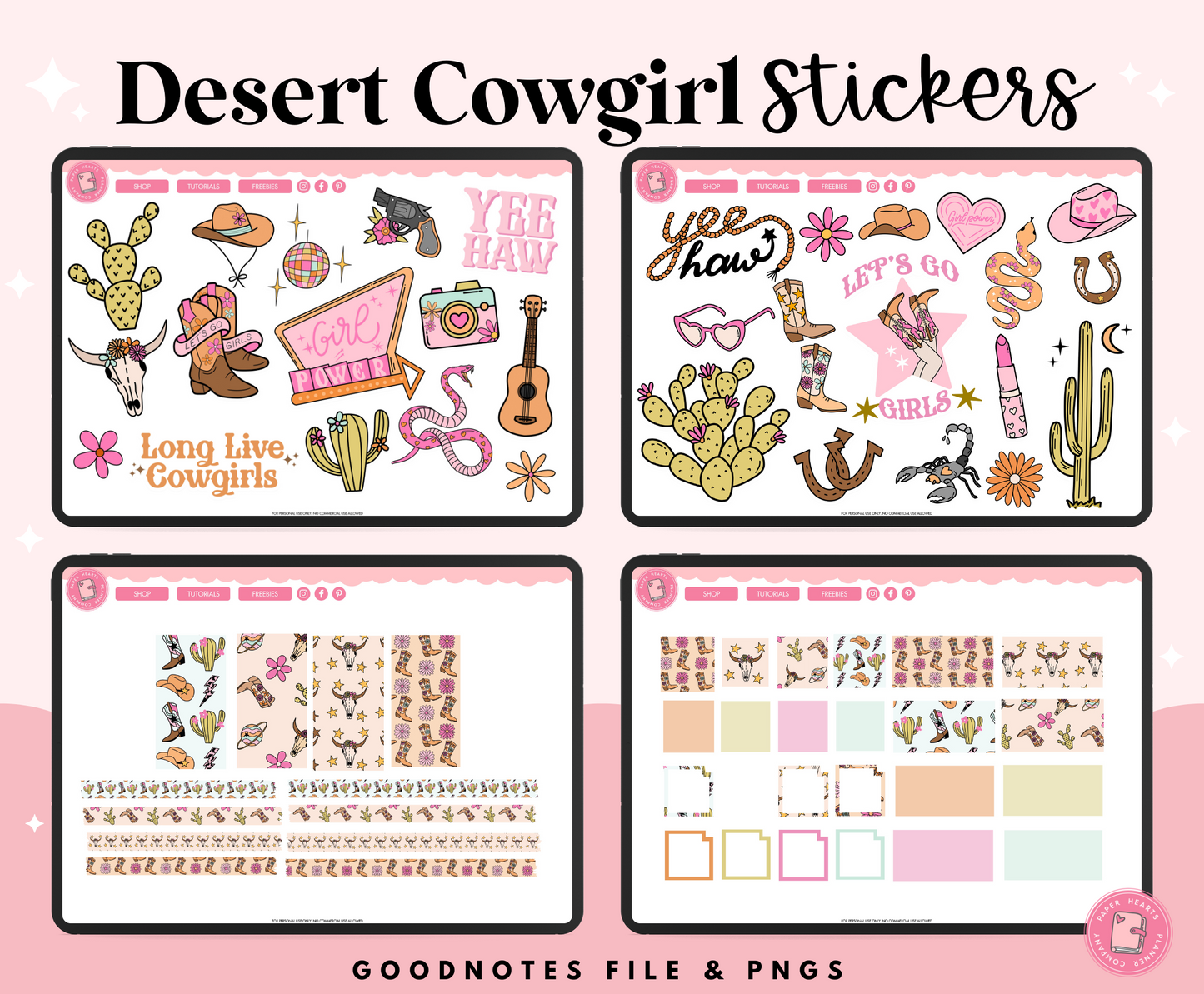 Desert Cowgirl Stickers