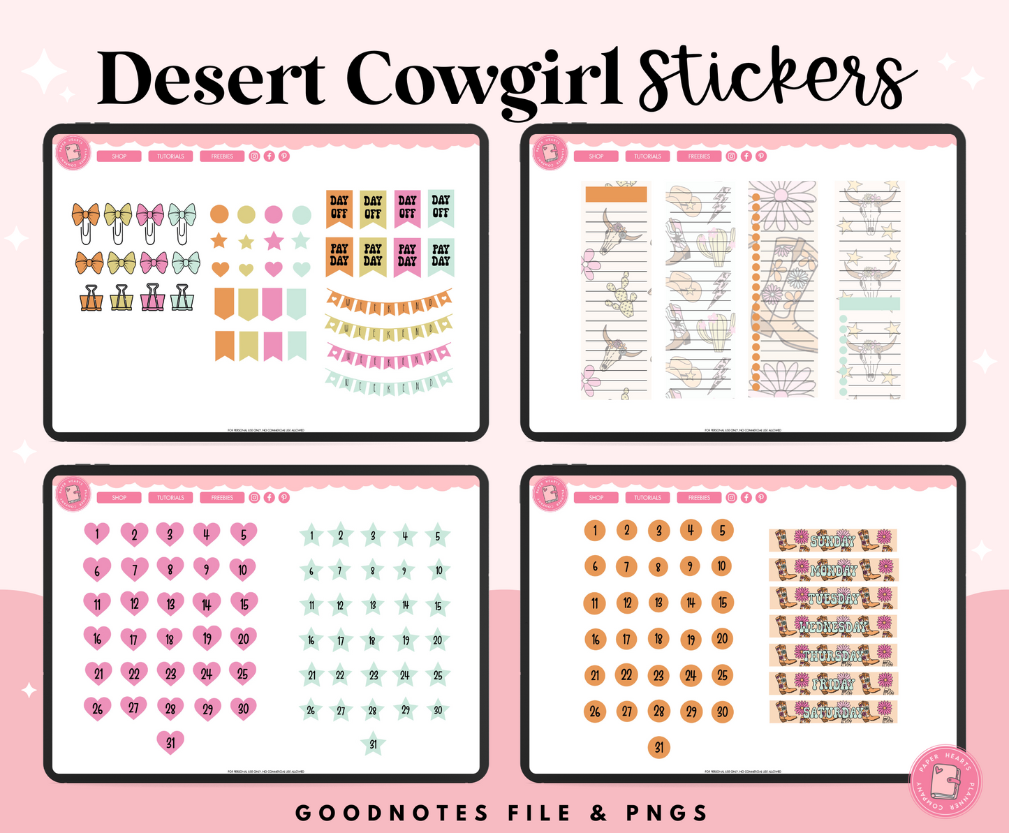 Desert Cowgirl Stickers