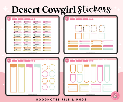 Desert Cowgirl Stickers