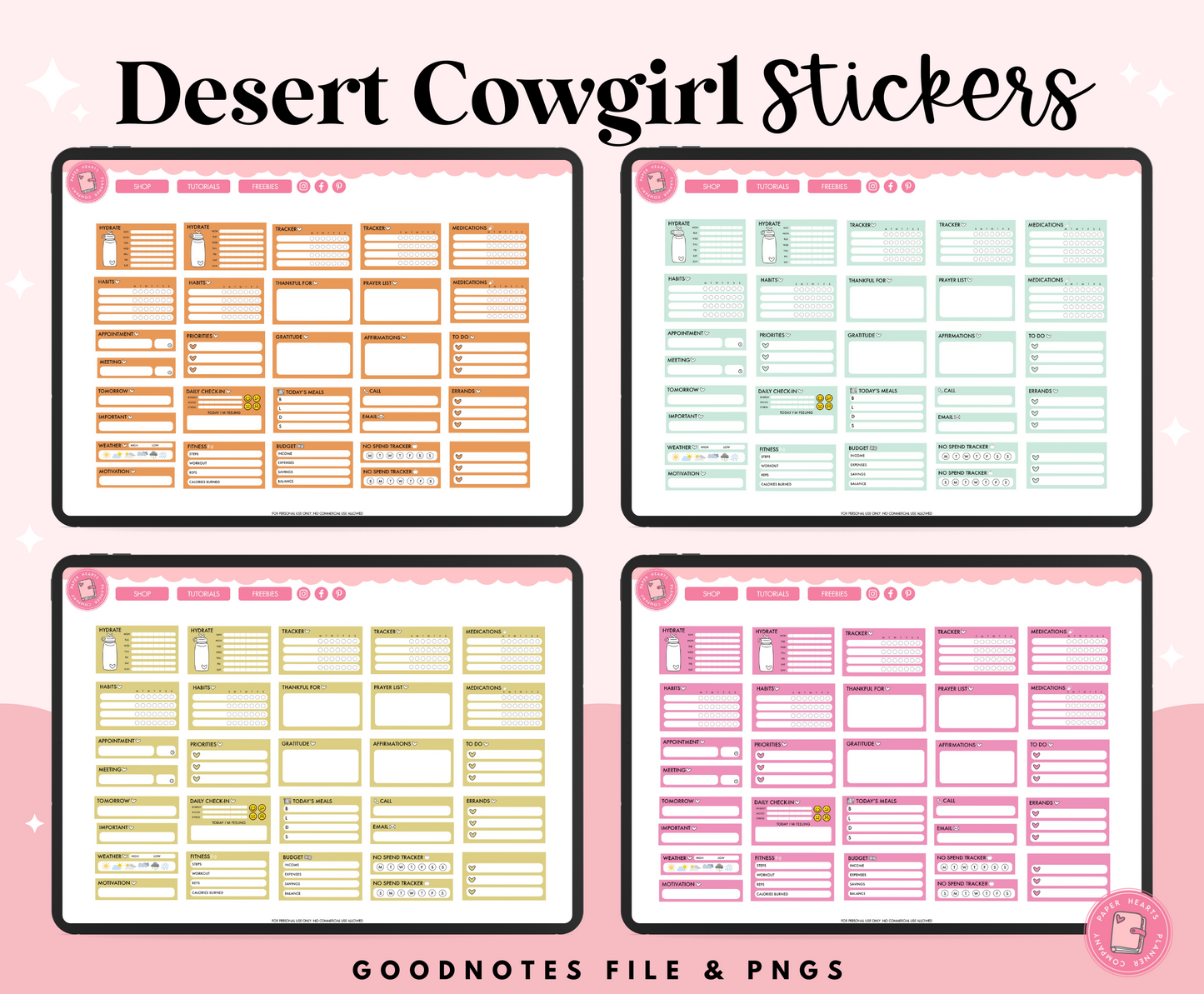 Desert Cowgirl Stickers