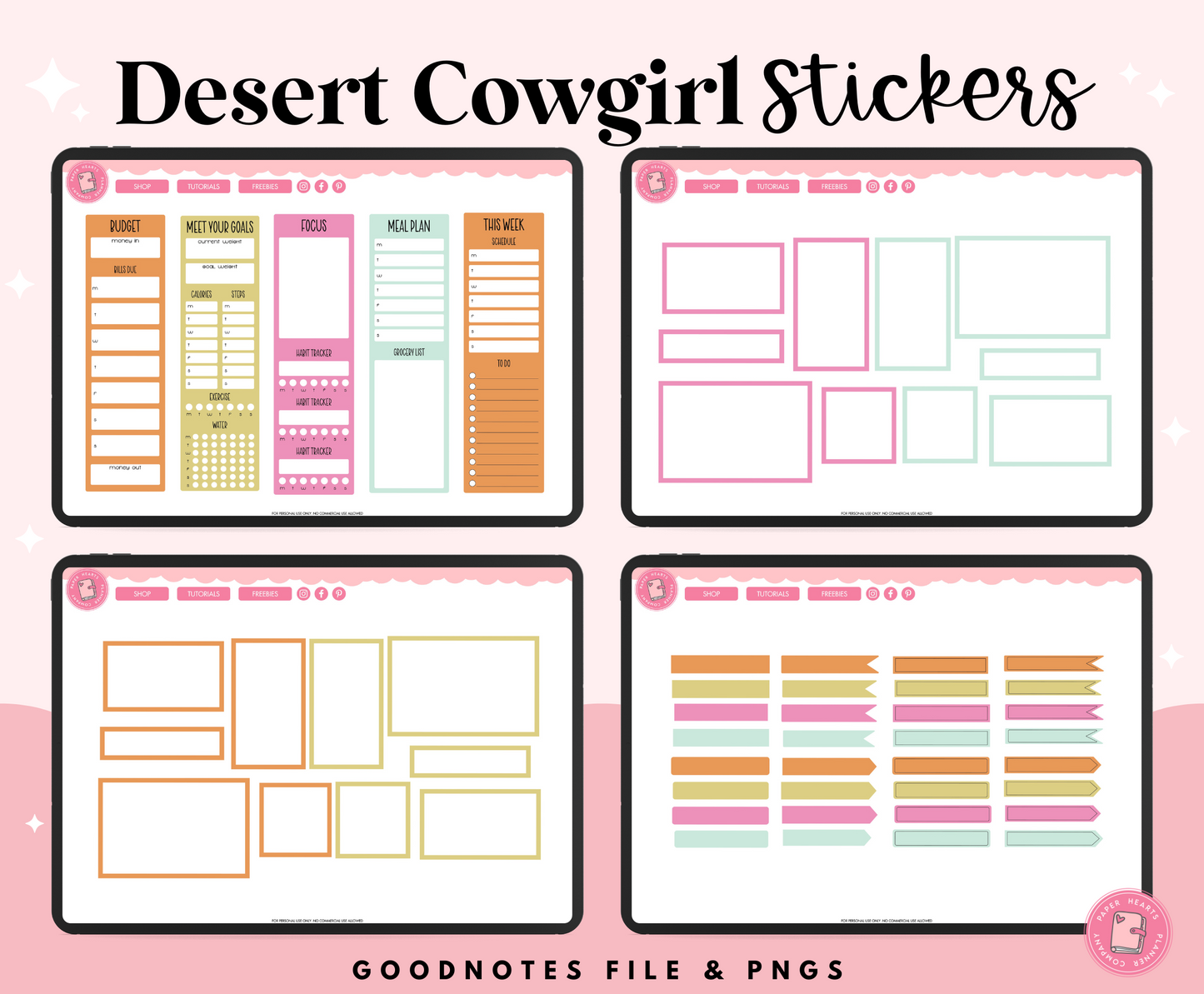 Desert Cowgirl Stickers