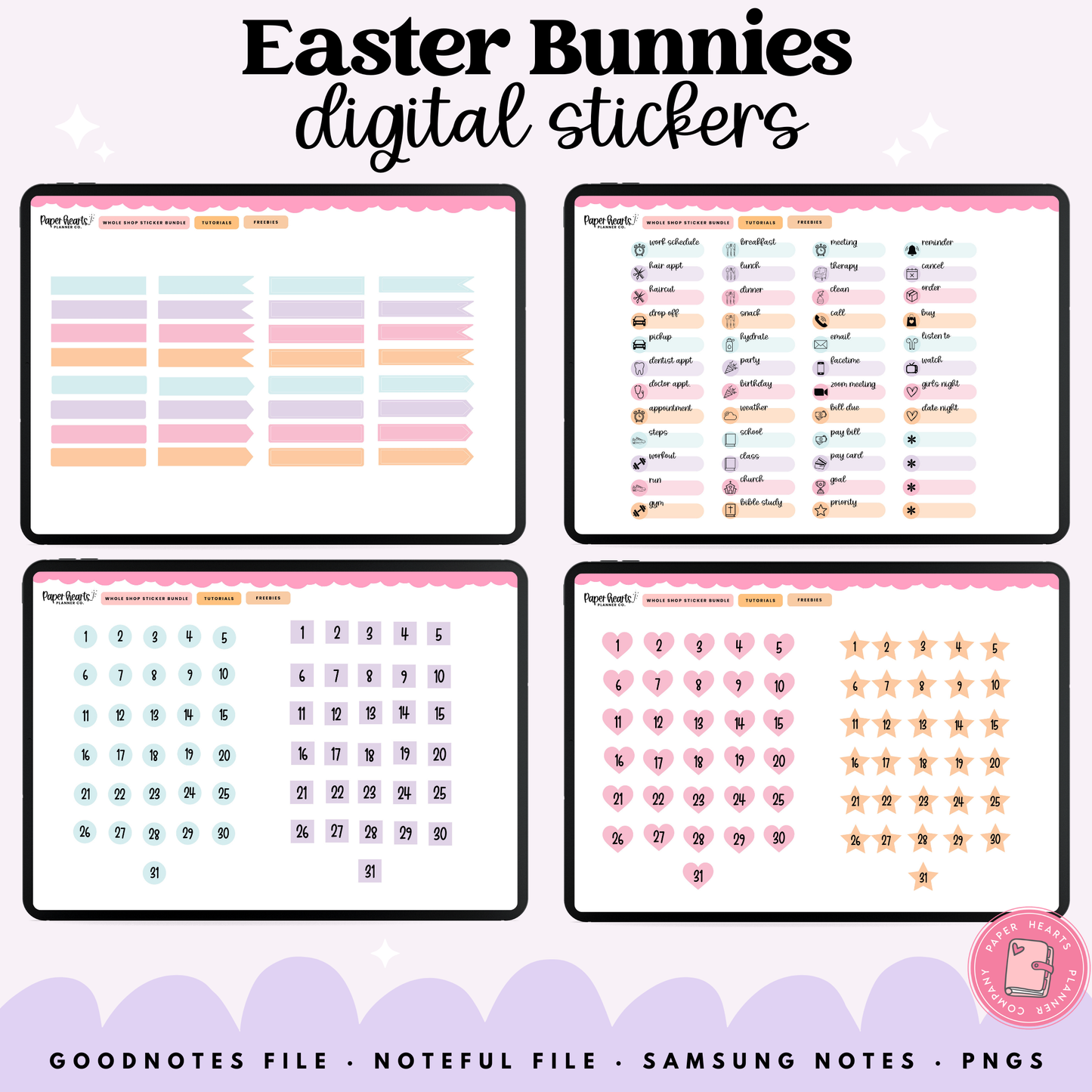 Easter Bunnies Stickers