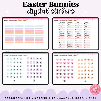 Easter Bunnies Stickers