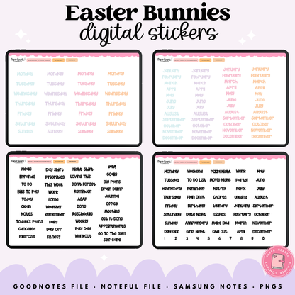 Easter Bunnies Stickers