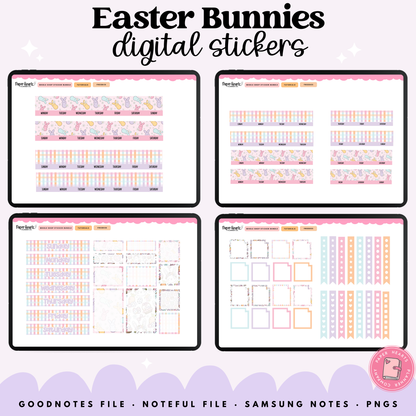 Easter Bunnies Stickers