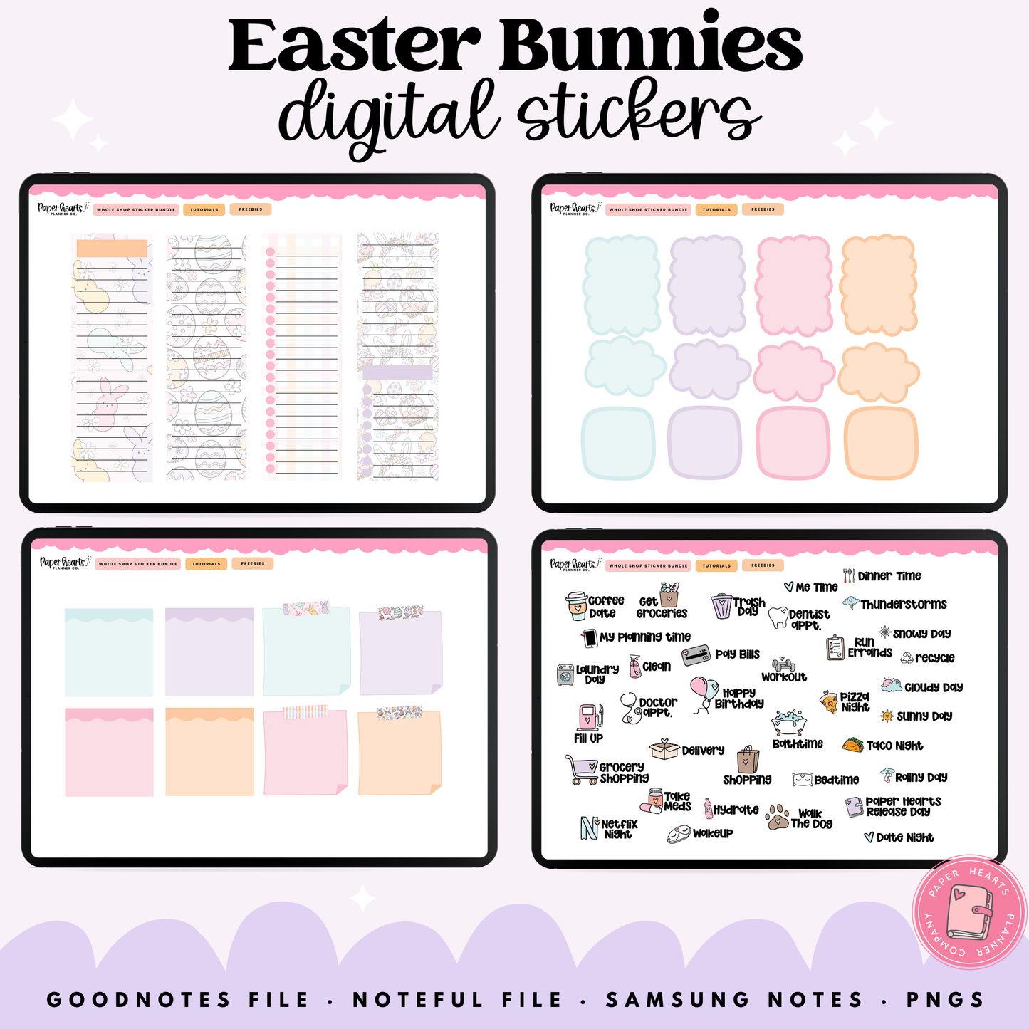 Easter Bunnies Stickers
