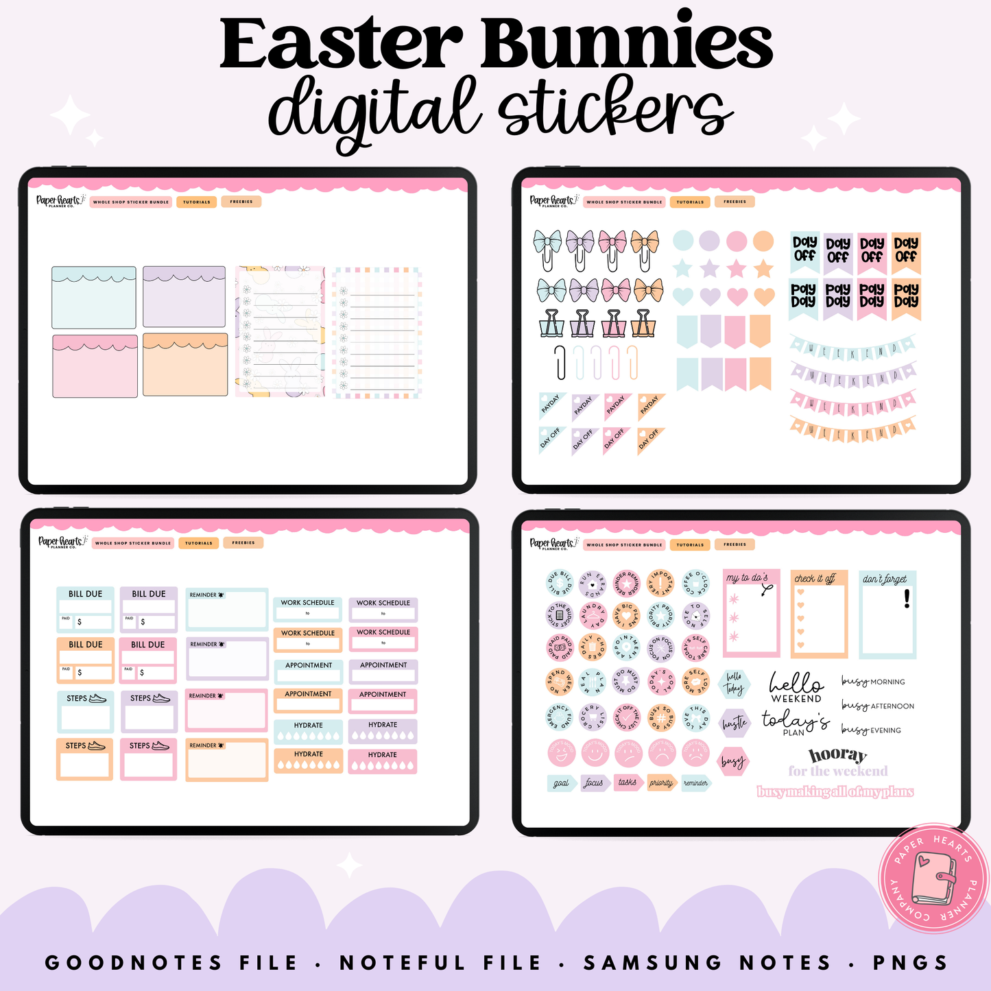 Easter Bunnies Stickers