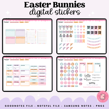 Easter Bunnies Stickers