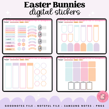 Easter Bunnies Stickers