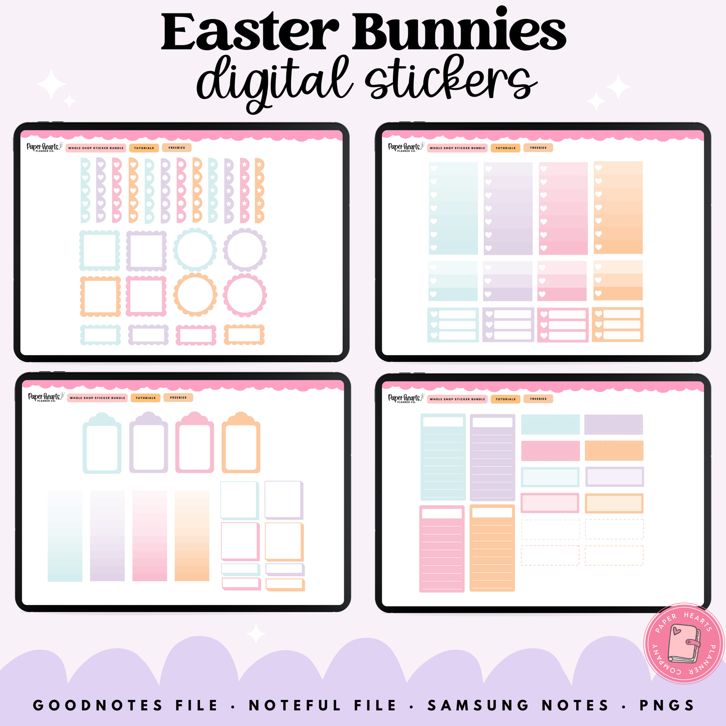 Easter Bunnies Stickers