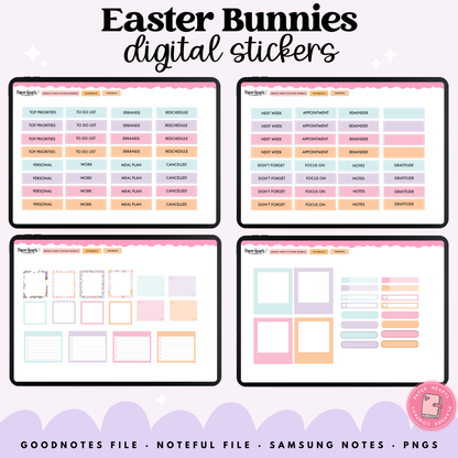 Easter Bunnies Stickers