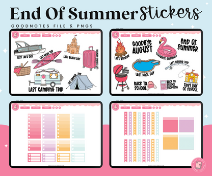 End Of Summer Stickers