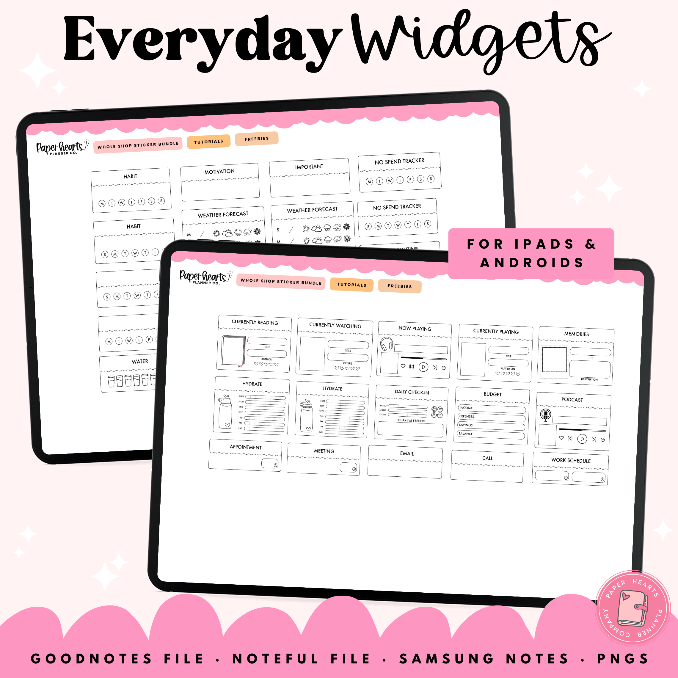 Everyday Widgets 2025 Version – Paper Hearts Planner Co.