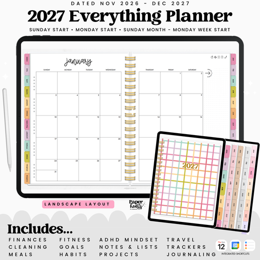 2027 Everything Planner With Coils