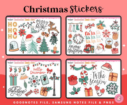 Fa La La La Christmas Stickers