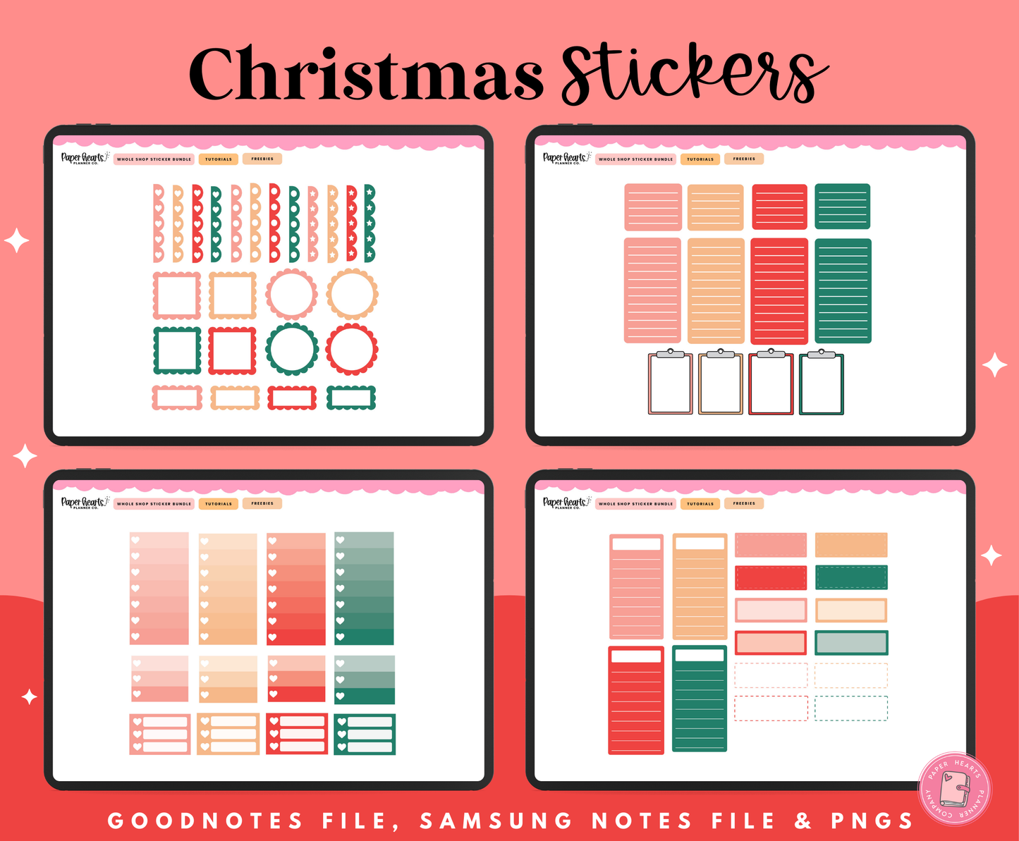 Fa La La La Christmas Stickers