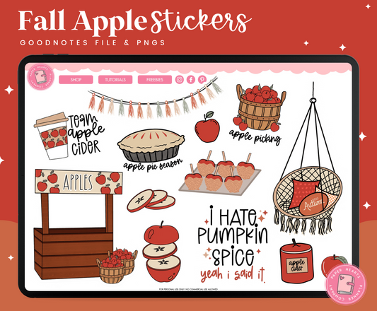 Fall Apple Stickers