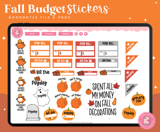 Fall Budget Stickers