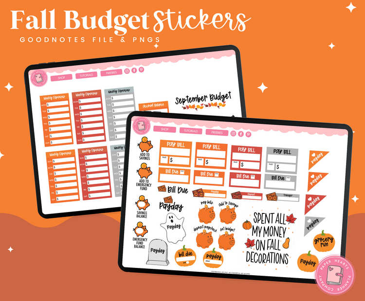 Fall Budget Stickers
