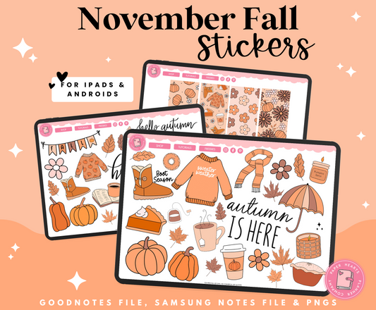 November Fall Stickers