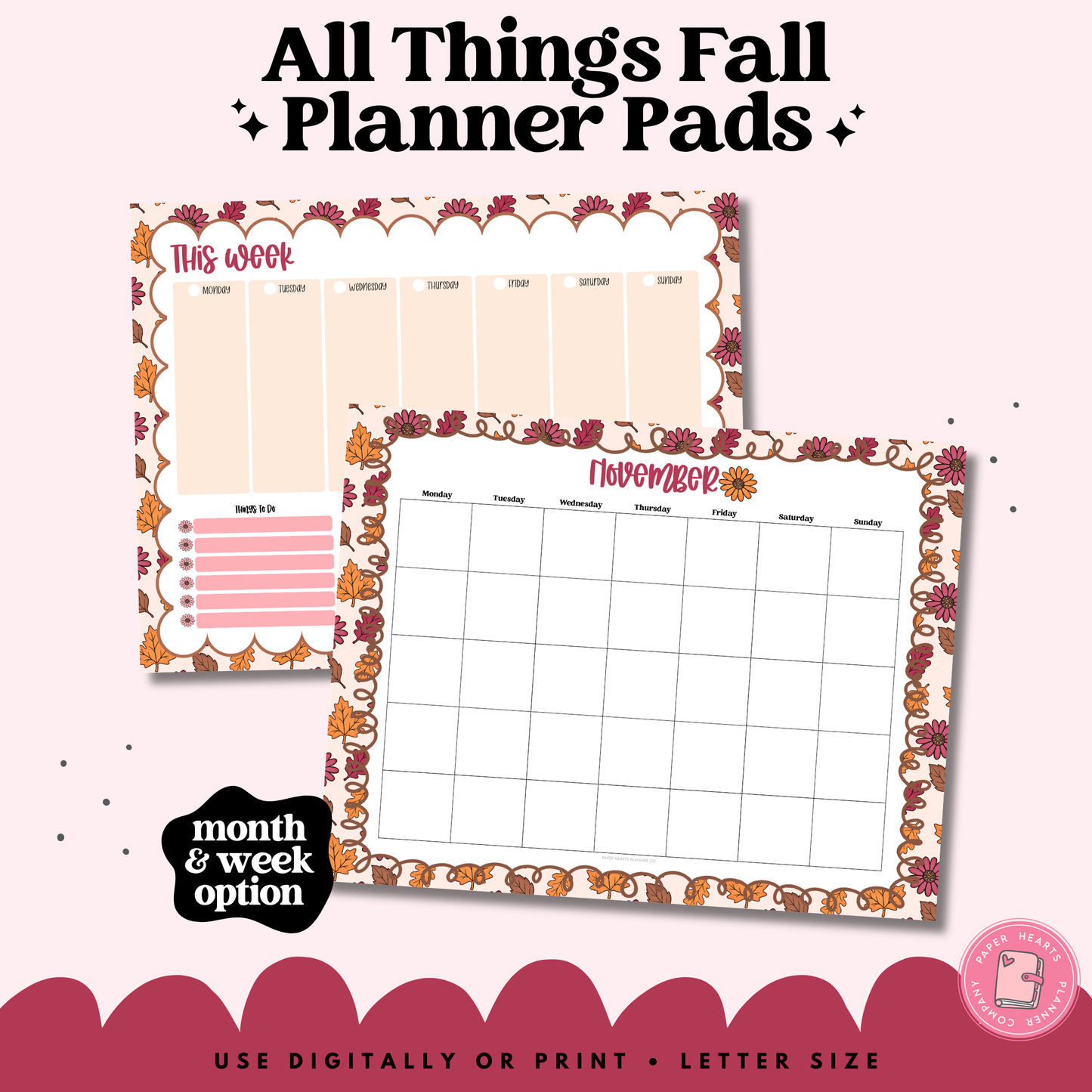 Fall Leaves Planner Pad
