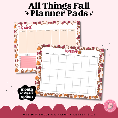Fall Leaves Planner Pad