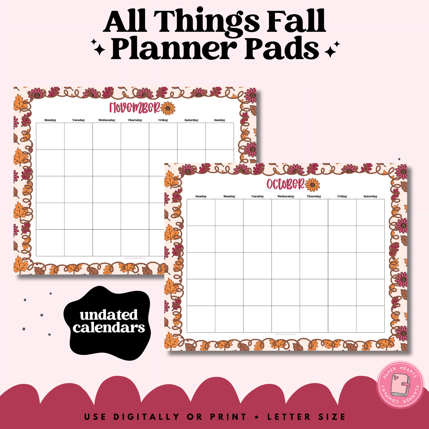 Fall Leaves Planner Pad