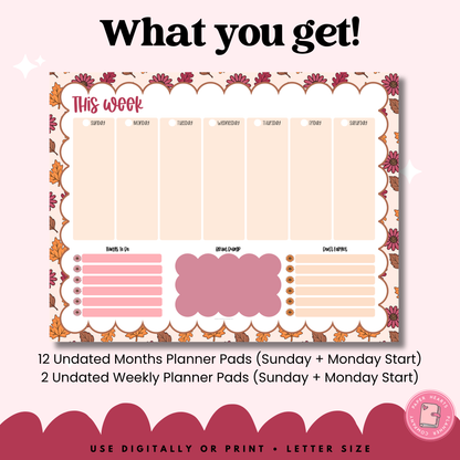 Fall Leaves Planner Pad