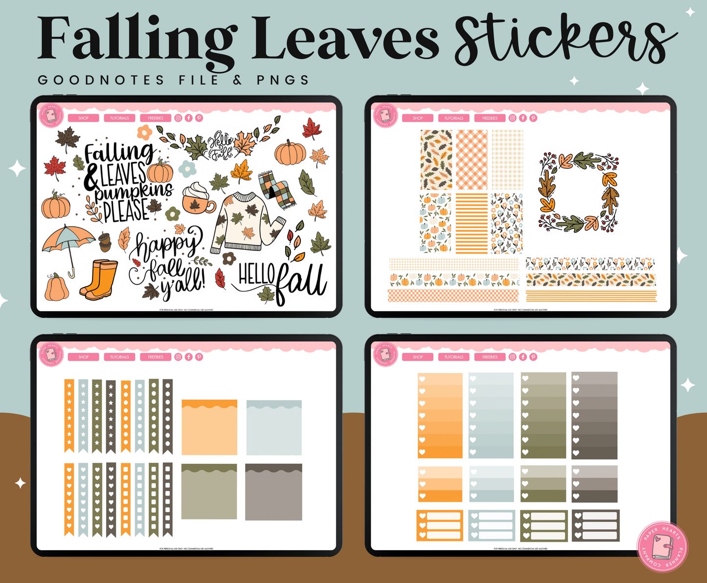 Falling Leaves Stickers