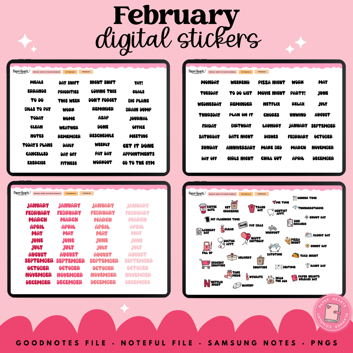 February 2025 Stickers