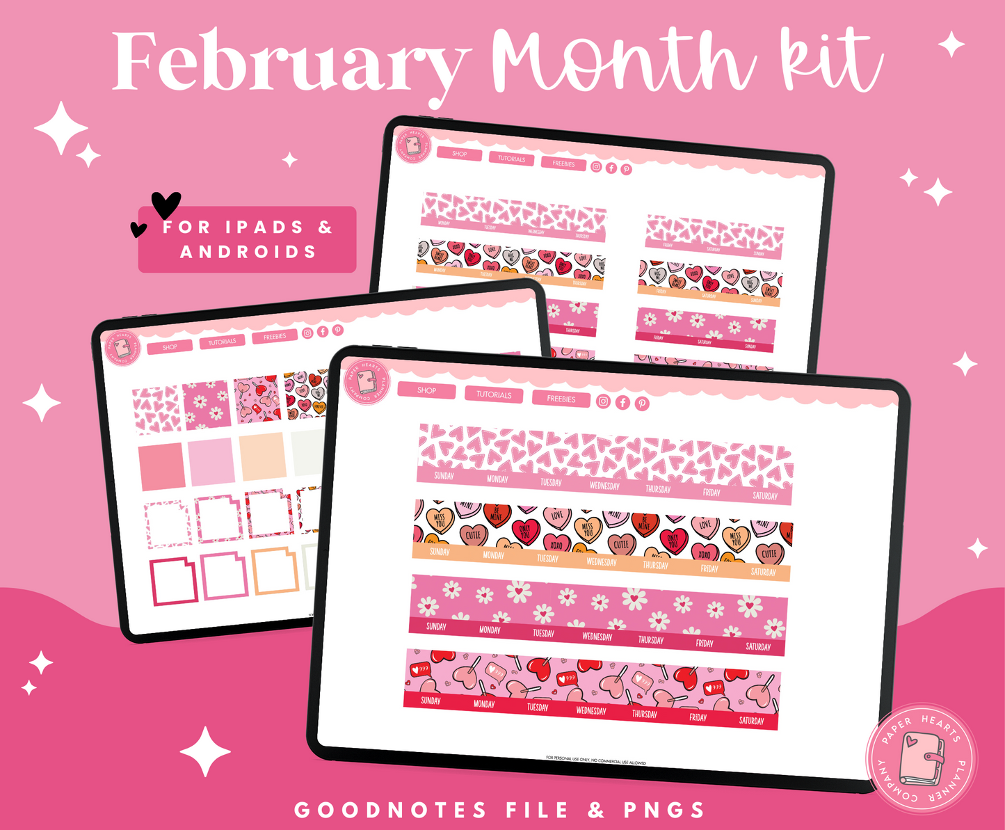 February Monthly Kit Stickers