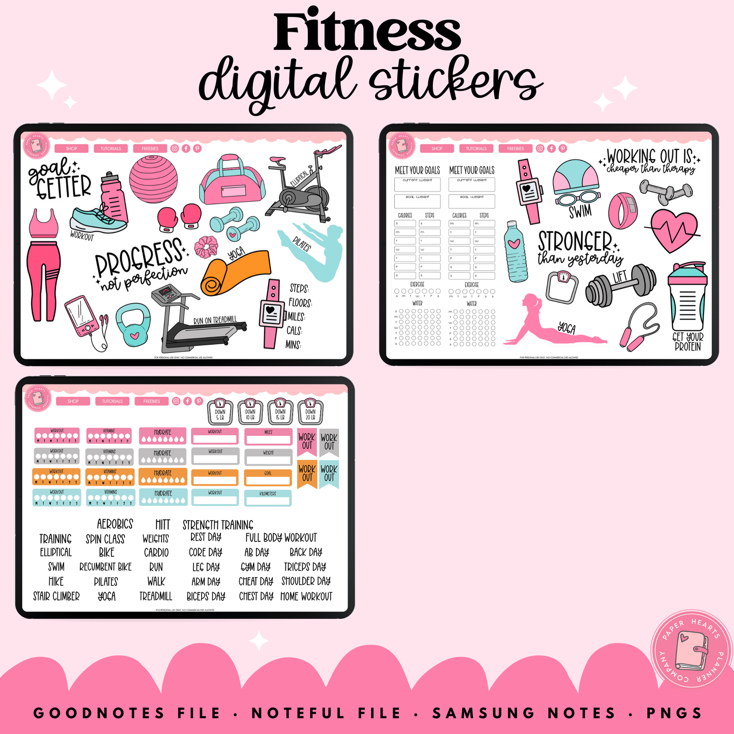 Fitness Digital Stickers