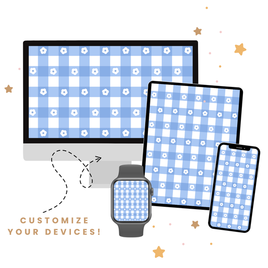 Floral Gingham Wallpapers