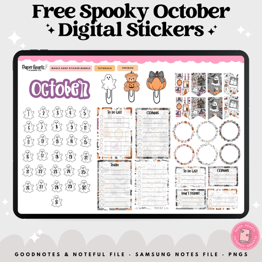 Free Spooky October Stickers