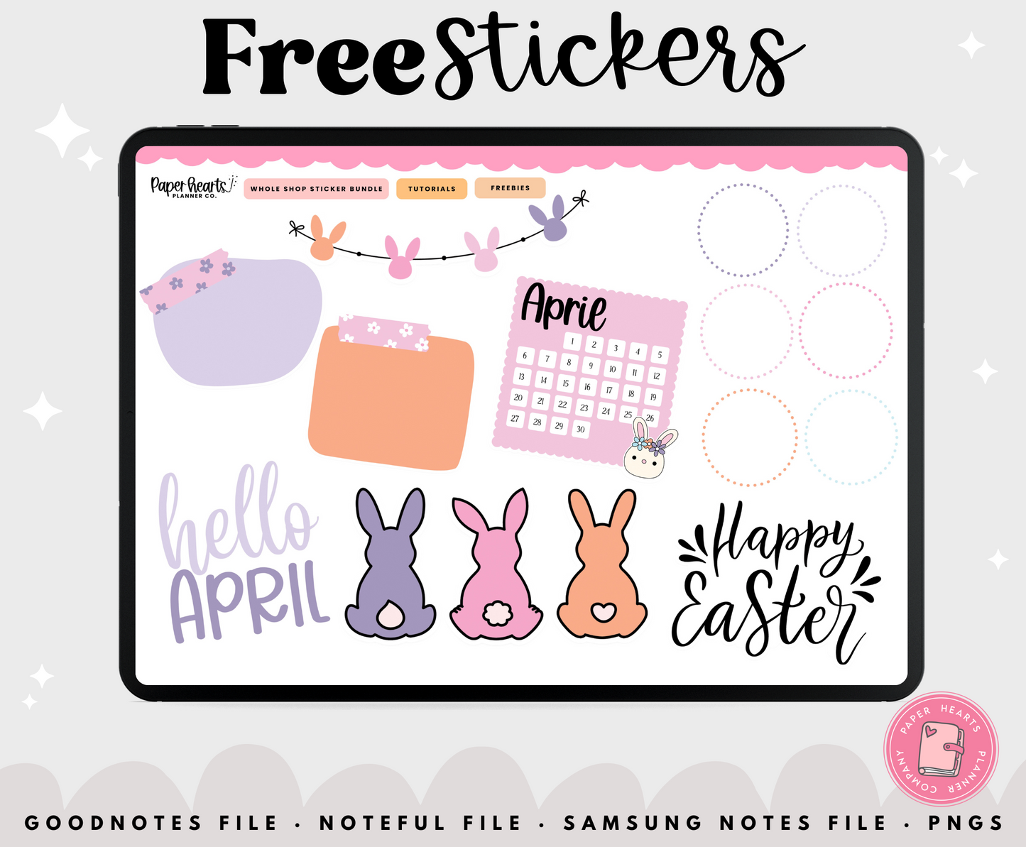 Free April Stickers 2025