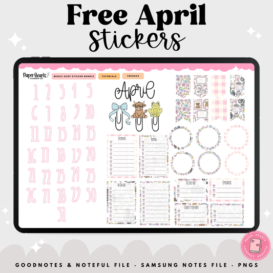 Free April Stickers