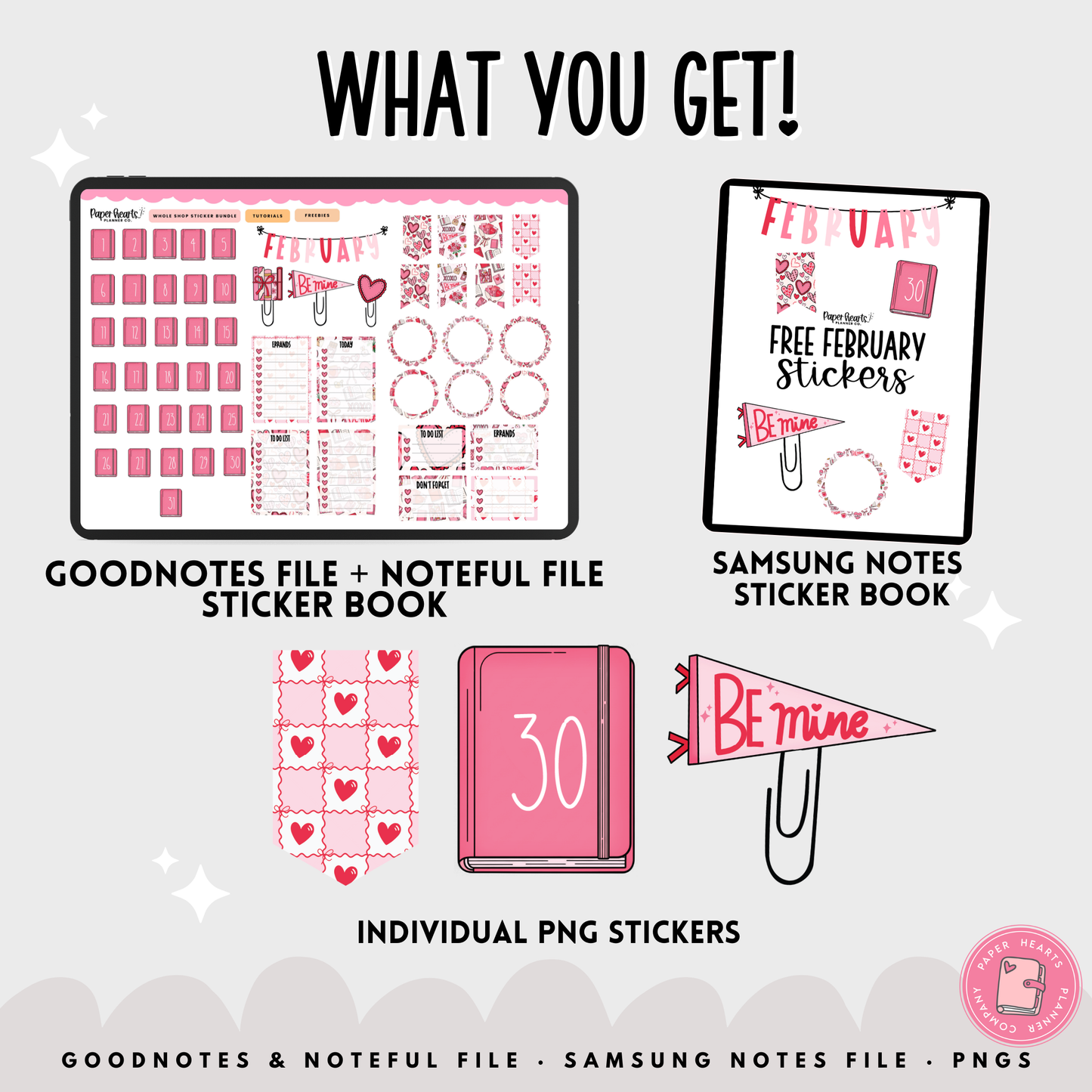 Free February Stickers